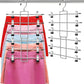6-Tier Metal Clothing Organizer Hanger with 12 Adjustable Clips, 360° Swivel Hook, Foldable Design, and Rubber-Tipped Grips for Pants, Skirts, Bras, Sweaters, and Scarves—Space-Efficient Closet Solution (1pack)