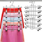 6-Tier Metal Clothing Organizer Hanger with 12 Adjustable Clips, 360° Swivel Hook, Foldable Design, and Rubber-Tipped Grips for Pants, Skirts, Bras, Sweaters, and Scarves—Space-Efficient Closet Solution (2 pack)