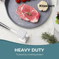 Dual-Sided Meat Tenderizer Hammer with Ergonomic Grip, Textured & Flat Faces, Hanging Hole, and Sturdy Metal Head—Ideal for Preparing Steaks, Pork Chops, Fish, and Garlic—Heavy-Duty Kitchen Tool for Home Cooks (Black)