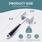 Dual-Sided Meat Tenderizer Hammer with Ergonomic Grip, Textured & Flat Faces, Hanging Hole, and Sturdy Metal Head—Ideal for Preparing Steaks, Pork Chops, Fish, and Garlic—Heavy-Duty Kitchen Tool for Home Cooks (Black)