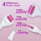 6-in-1 Stainless Steel Derma Roller Kit with 4 Interchangeable Heads, Ergonomic Handle, Clear Storage Case, Easy Assembly Design, For Facial & Body Skincare Routine Use (White)