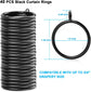 40 PCS Heavy Duty Metal Curtain Rings with Eyelets, Smooth Gliding Drapery Rings for Roman Rods, Rustproof Curtain Hooks for Home Office Hotel (1)