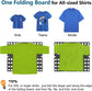 Adjustable Clothes Folding Board for T-Shirts, Pants & Towels, Durable PP Plastic Laundry Organizer with Reinforced Buckles (Black)