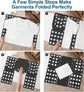 Adjustable Clothes Folding Board for T-Shirts, Pants & Towels, Durable PP Plastic Laundry Organizer with Reinforced Buckles (Black)
