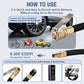 2PCS Tire Inflator Extension Hose with Quick Connect Chuck, Universal Air Pump Adapter for Car, Motorcycle, Bicycle, Heavy-Duty Nylon & Copper (Black)