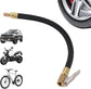 2PCS Tire Inflator Extension Hose with Quick Connect Chuck, Universal Air Pump Adapter for Car, Motorcycle, Bicycle, Heavy-Duty Nylon & Copper (Black)