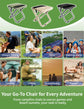 Green Portable Folding Chair – Compact Outdoor Stool for Camping, Fishing & Hiking | Lightweight Collapsible Seat with Carry Bag | Durable Steel Frame | Other Colours Available In-Store