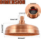 8-Inch Rainfall Shower Head, High-Pressure Antique Copper Showerhead with 360° Adjustable Ball Joint for Bathroom, Hotel, Gym (Antique Red)