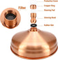 8-Inch Rainfall Shower Head, High-Pressure Antique Copper Showerhead with 360° Adjustable Ball Joint for Bathroom, Hotel, Gym (Antique Red)