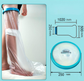 Full Leg Waterproof Shower Sleeve for Adults – Reusable Cast Protector for Foot, Ankle & Lower Leg During Bathing or Water Activities (Blue)