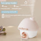 Portable Mushroom Humidifier with 7 Color Sunset Light, USB Rechargeable Mini Air Moisturizer for Desk, Bedroom, Travel, Baby Room – Silent & Cute Design Use(Pink)