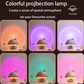 Portable Mushroom Humidifier with 7 Color Sunset Light, USB Rechargeable Mini Air Moisturizer for Desk, Bedroom, Travel, Baby Room – Silent & Cute Design Use(Blue)