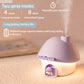 Portable Mushroom Humidifier with 7 Color Sunset Light, USB Rechargeable Mini Air Moisturizer for Desk, Bedroom, Travel, Baby Room – Silent & Cute Design Use(Purple)