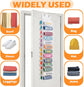 Double-Sided Over Door & Closet Organizer for Yoga Pants, Scarves & Accessories in Dorms and Bedrooms, 26-Pocket Vertical Storage Rack (White)