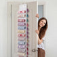 Double-Sided Over Door & Closet Organizer for Yoga Pants, Scarves & Accessories in Dorms and Bedrooms, 26-Pocket Vertical Storage Rack (White)