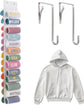 Double-Sided Over Door & Closet Organizer for Yoga Pants, Scarves & Accessories in Dorms and Bedrooms, 26-Pocket Vertical Storage Rack (White)