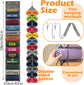 Double-Sided Over Door & Closet Organizer for Yoga Pants, Scarves & Accessories in Dorms and Bedrooms, 26-Pocket Vertical Storage Rack (Grey)