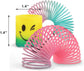 30-Pack Mini Rainbow Magic Spring Toys, Smiley Face Fidget Stress Relief Coils for Kids Party Favors, Classroom Prizes, Carnival Prizes, Birthday Goodie Bags (Multicolor)