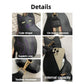 Cute 3D Cat Shape Crossbody Bag – Unisex PU Leather Shoulder Sling Backpack for Women & Men, Fashionable Mini Chest Bag, Trendy Accessory (Black-Puple)