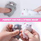 2 PCS Mini Cat Squishy Toy for Office & Classroom – Soft Silicone Stress Reliever to Calm Anxiety (Grey & White)