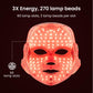 7-Color Facial Light Mask for Home Skincare – Rechargeable LED Beauty Device with 270 LEDs, One-Touch Control & Auto-Timer (White with Gold Trim)  | Other Colors Available in Store