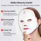7-Color Facial Light Mask for Home Skincare – Rechargeable LED Beauty Device with 270 LEDs, One-Touch Control & Auto-Timer (Black with Gold Trim)   | Other Colors Available in Store