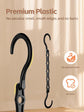 10-Pack Black Space-Saving Hanger Connectors—5-Slot Design for Vertical & Horizontal Use—Organize Shirts, Sweaters, Jackets—Compact Closet Organizer for Apartments, Dorms, Small Spaces (Black)