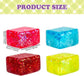 4 PCS Glitter Ice Cube Squishy Toy for Office & Classroom – Slow Rising Stress Reliever to Calm Anxiety (Multicolor)