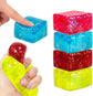 4 PCS Glitter Ice Cube Squishy Toy for Office & Classroom – Slow Rising Stress Reliever to Calm Anxiety (Multicolor)