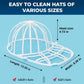 4-Pack Baseball Cap Washer Frame for Dishwasher & Washing Machine, Anti-Deformation Hat Protector Cage for Adult & Kids Caps (White)