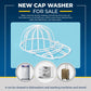 4-Pack Baseball Cap Washer Frame for Dishwasher & Washing Machine, Anti-Deformation Hat Protector Cage for Adult & Kids Caps (White)