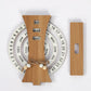 Wooden Perpetual Calendar with Rotating Discs – Elegant Desk Decor for Home & Office, Date Day Month Display (Natural Wood)