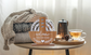 Wooden Perpetual Calendar with "Welcome to Our Home" Design – Rotating Desk Decor for Office & Living Space (Natural Wood)