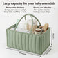 Large Baby Diaper Caddy Organizer – Stylish Storage Basket for Nursery, Changing Table & Travel – Portable Urn for Diapers, Wipes, Toys & Essentials (Green)