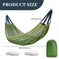 Outdoor Nylon Hammock with Tree Straps – Portable Mesh Hanging Bed for Camping, Beach, Garden, Lightweight & Durable Swing Chair (Green)