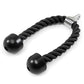 Heavy-Duty Dual-Handle Triceps Rope for Cable Machine – Braided Nylon Fitness Attachment with Rubber Ends (Black)