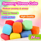 24 PCS Slow Rising Stress Cubes for Office & Classroom – Soft TPR Sensory Fidget Toys to Relieve Anxiety (Multicolor)