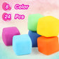 24 PCS Slow Rising Stress Cubes for Office & Classroom – Soft TPR Sensory Fidget Toys to Relieve Anxiety (Multicolor)