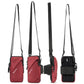 Universal Running Phone Arm Band – Waterproof, Dual Pocket, Adjustable Strap, Breathable Mesh, Fits Phones Up to 6.7 Inches, Crossbody & Waist Clip (Red)