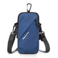 Universal Running Phone Arm Band – Waterproof, Dual Pocket, Adjustable Strap, Breathable Mesh, Fits Phones Up to 6.7 Inches, Crossbody & Waist Clip (Blue)