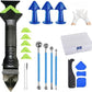 Caulking Tool Kit For Bathroom, Kitchen Tiles - 6-in-1 Sealant Removal & Smoothing Set (Black)