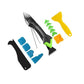 6-in-1 Caulking Tool Kit for Bathroom, Kitchen & Tile Sealing, Removal & Smoothing (Black)