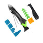 6-in-1 Caulking Tool Set for Bathroom, Kitchen, Tile & Grout Sealing & Smoothing (Black)