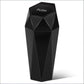Push-Top Car Trash Can – Compact 600mL Auto-Close Garbage Bin for Cup Holder, Door Pocket & Desk, Waterproof, Leakproof, Sleek Geometric Design (Black)
