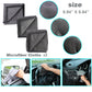 Multi-Use Car Cleaning Kit – 9-Piece Auto Detailing Set with Wash Mitt, Wheel Brush, Microfiber Cloths, Sponge, Applicator Pads, Storage Bag (Gray)
