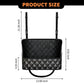 Car Seat Storage Bag: PU Leather Organizer with Hooks – Pet Barrier, Safe Driving Storage for Wallets/Phones (Black)