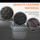 Car Seat Storage Bag: PU Leather Organizer with Hooks – Pet Barrier, Safe Driving Storage for Wallets/Phones (Black)