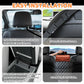 Car Seat Storage Bag: PU Leather Organizer with Hooks – Pet Barrier, Safe Driving Storage for Wallets/Phones (Black)