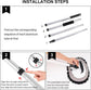 Telescopic Car Cleaning Mop with 4-Section Aluminum Pole, Rotating Microfiber Head, Anti-Slip Grip, Interchangeable Chenille Pads, Multi-Surface Use for Vehicles, Windows, Floors, and Ceilings (Black)