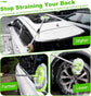 Telescopic Car Cleaning Mop with 4-Section Aluminum Pole, Rotating Microfiber Head, Anti-Slip Grip, Interchangeable Chenille Pads, Multi-Surface Use for Vehicles, Windows, Floors, and Ceilings (Green)